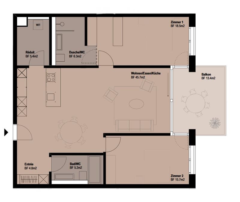 Erstvermietung komfortable 3.5-Zimmerwohnung (5)