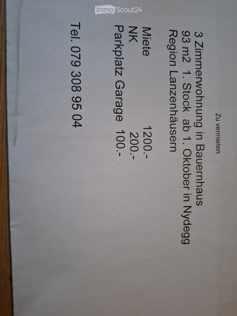 Wohnung zu vermieten (1)