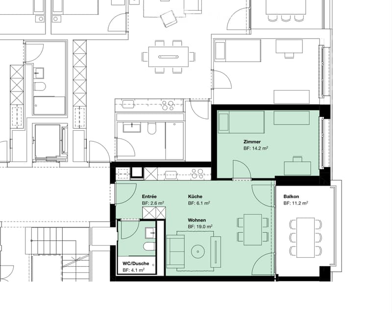 2.5-Zimmer-Wohnung direkt an der Emme Nachmieter gesucht (5)