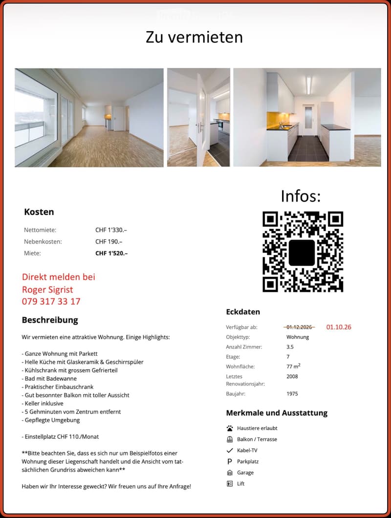 Günstige Wohnung in Brugg ab 1.10.26 (4)