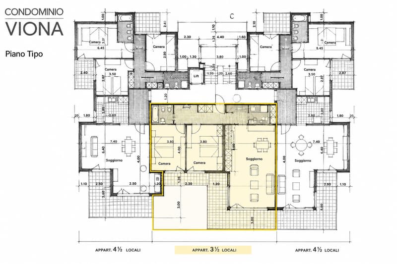 Minusio - Ampio 3½ locali fr 1950.00 tutto compreso (4)