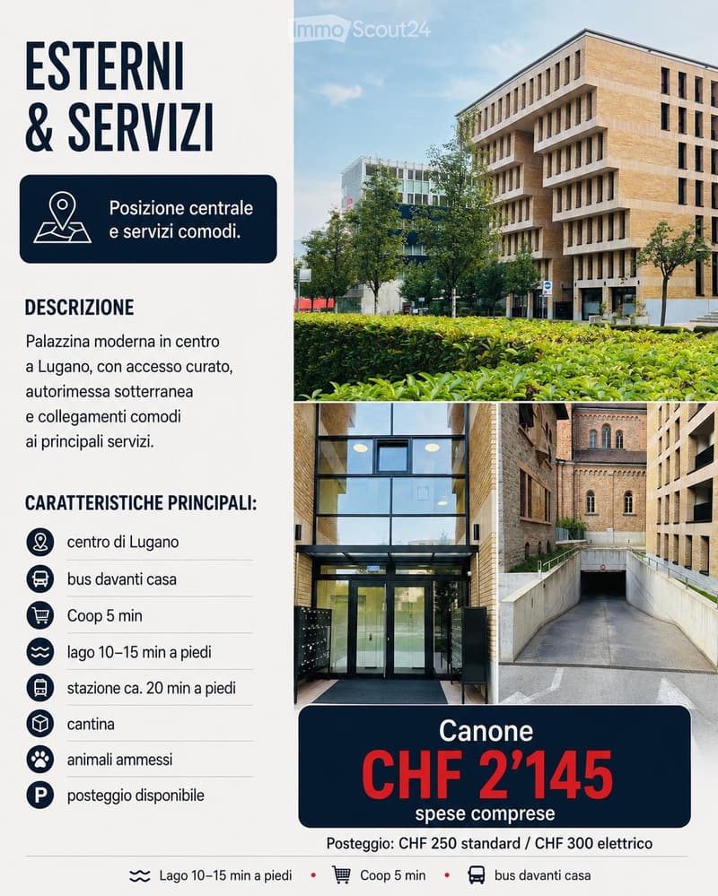 Elegante appartamento arredato 2,5 locali - centro di Lugano (2)