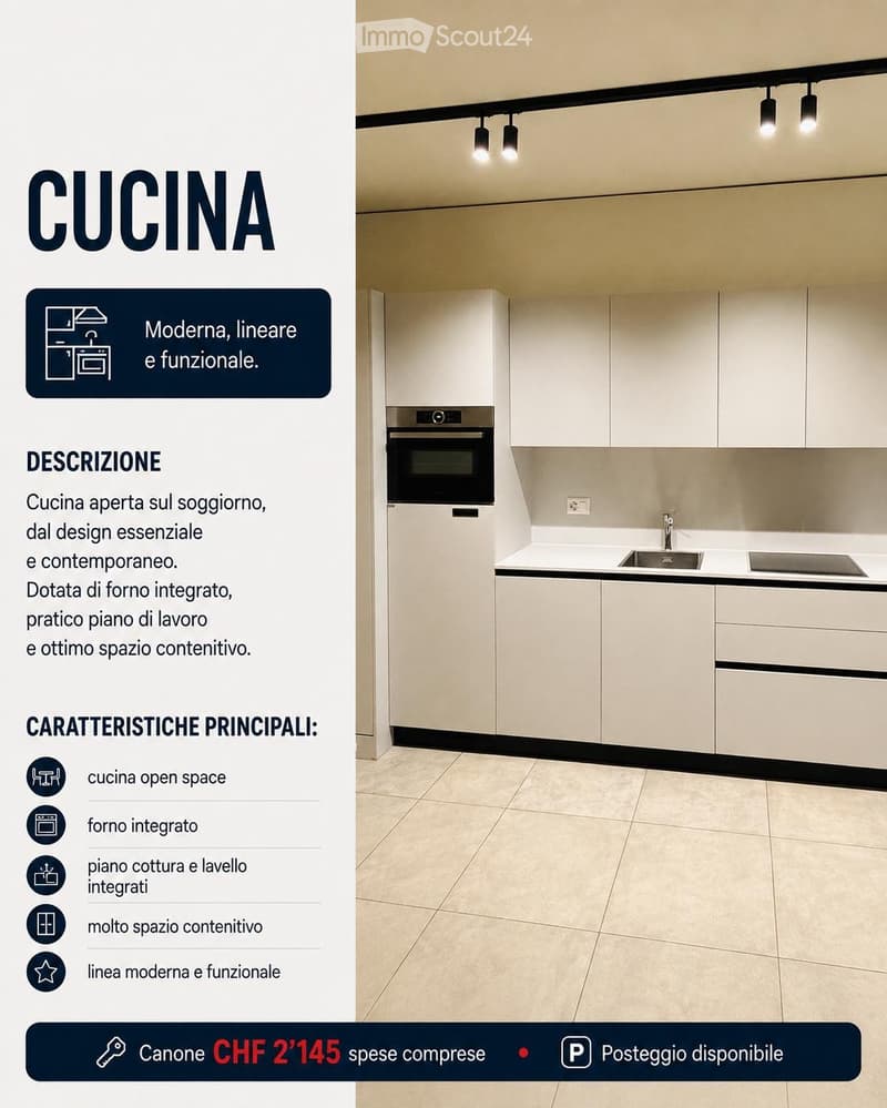 Elegante appartamento arredato 2,5 locali - centro di Lugano (5)