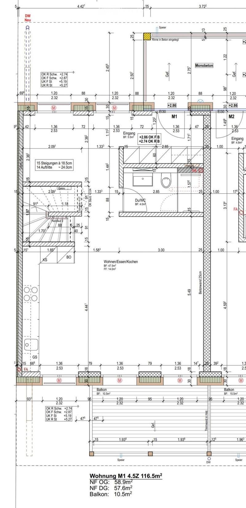 Grosszügige 4.5-Zimmer-Maisonette mit Balkon & Waschturm (4)