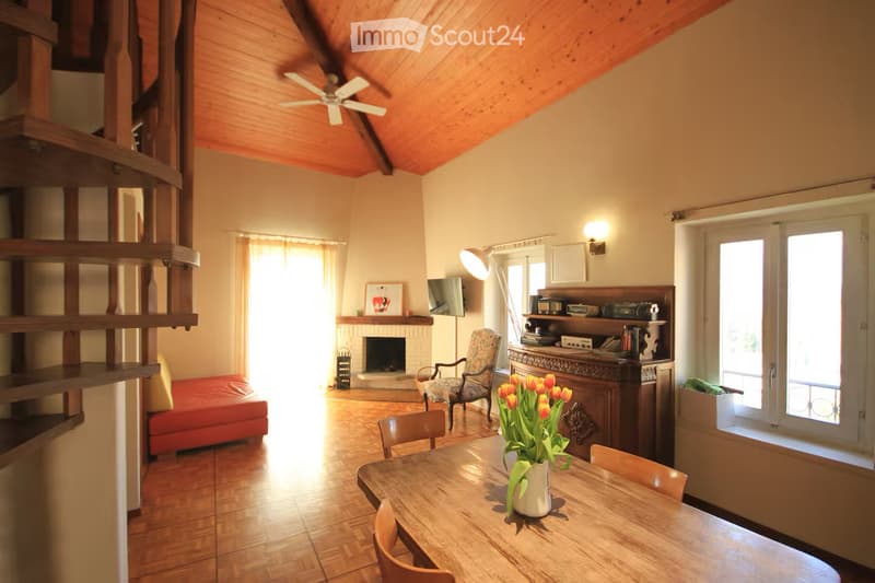 Appartamento soleggiato, Camino, Terrazza vista lago/citta (2)