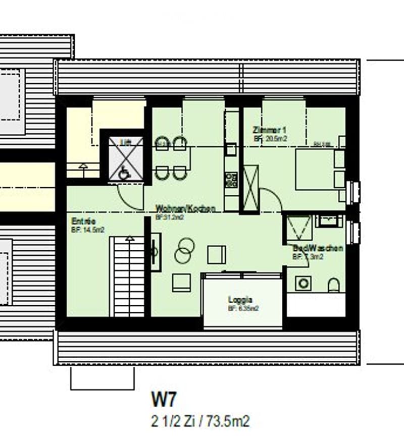 Naturnah Wohnen - moderne Dachwohnung in Rothenfluh (5)