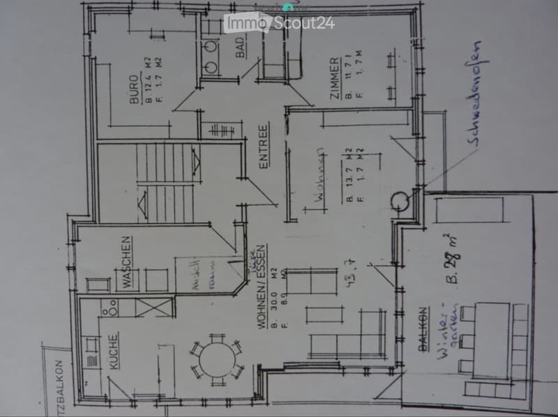4-Zimmer-Wohnung mit grossem Wintergarten zu vermieten (5)