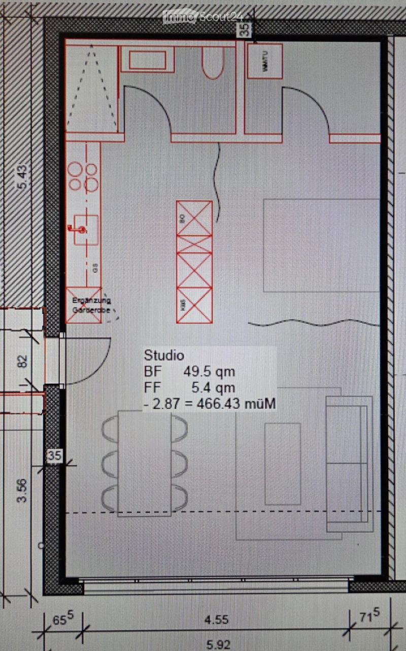 Modernes 1.5-Zimmer-Studio, 49 m2, möbliert - Ennetbaden (5)
