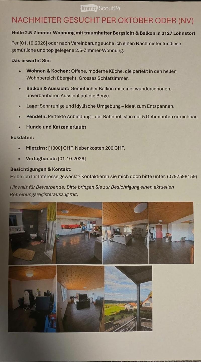 Schöne 2.5 Zimmer Wohnunh (1)