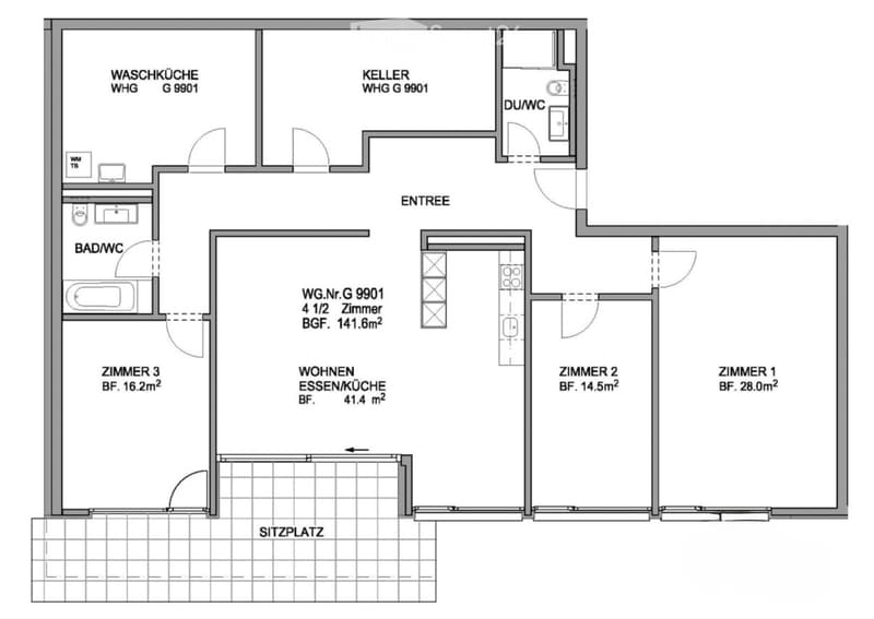 4.5 ZimmerWohnung mit Garten & Sitzplatz in Winterthur (2)