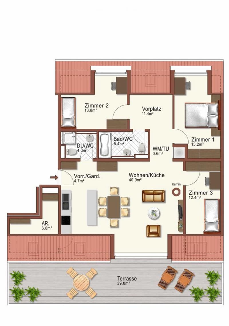 4,5 Zimmer Wohnung mit extra grossem Dachboden (5)