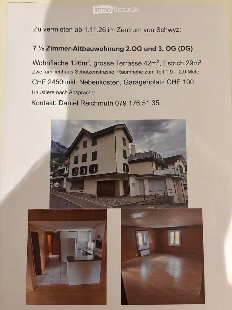 7.5 Zimmer- Altbauwohnung in Schwyz (1)