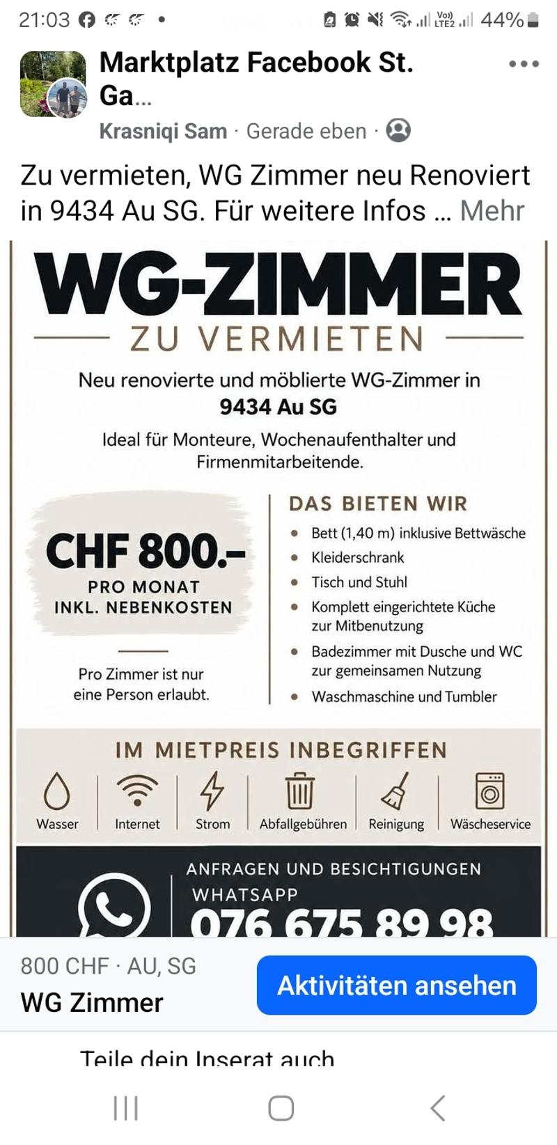 WG Zimmer Möbiliert (1)
