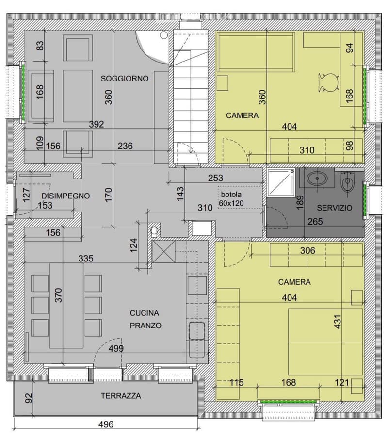 Appartamento 3.5 con camino e giardino Castel San Pietro (5)