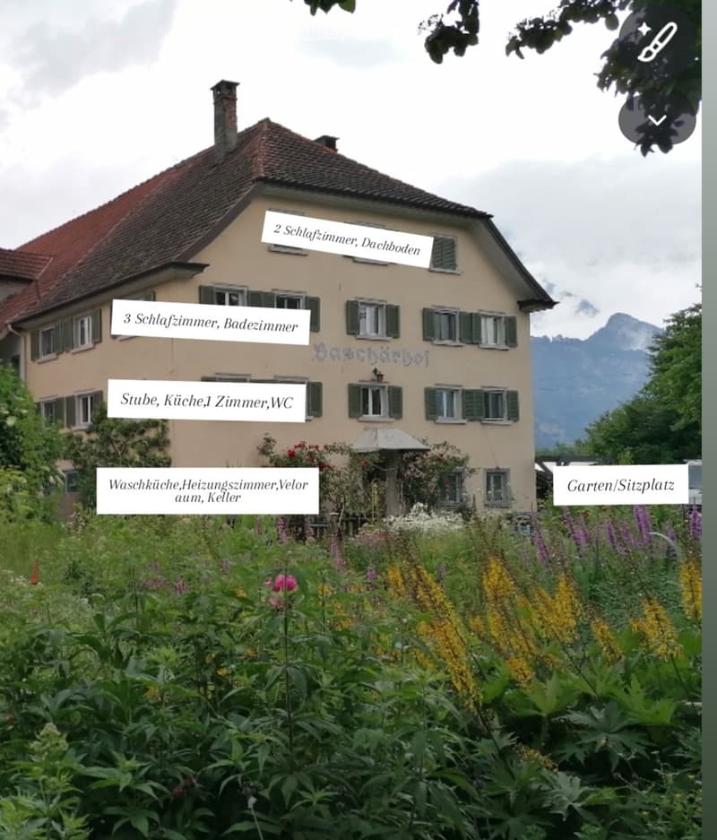 grosses Bauernhaus mit Garten und Sitzplatz zu vermieten (1)