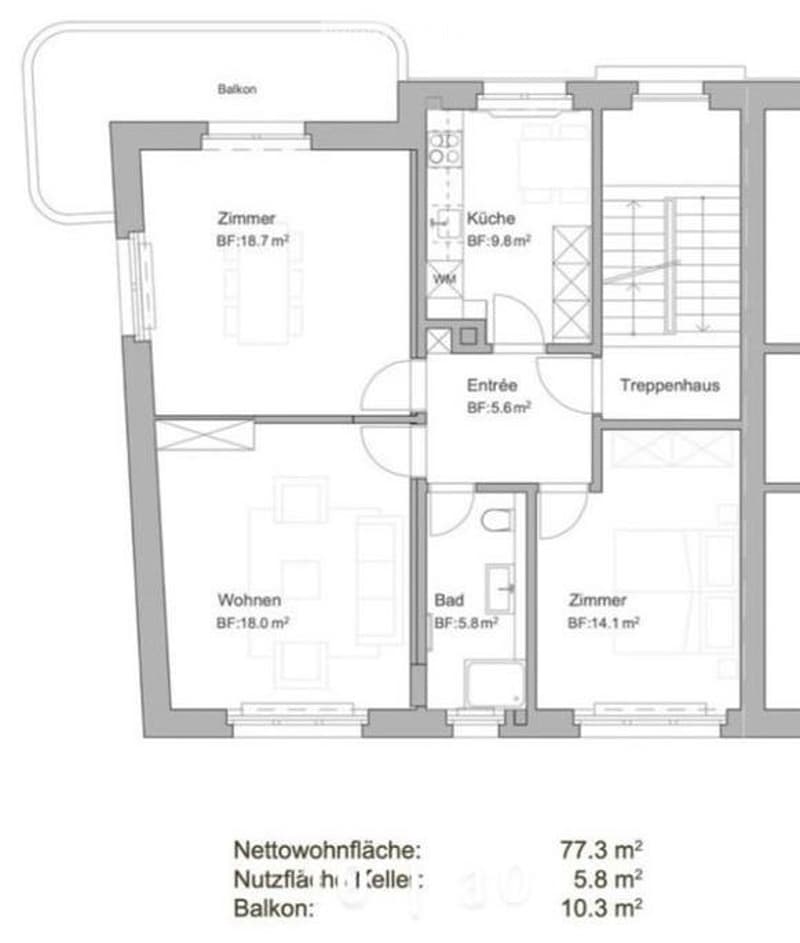 Wohung mit grossem Balkon im Breitenrain zu vermieten (5)