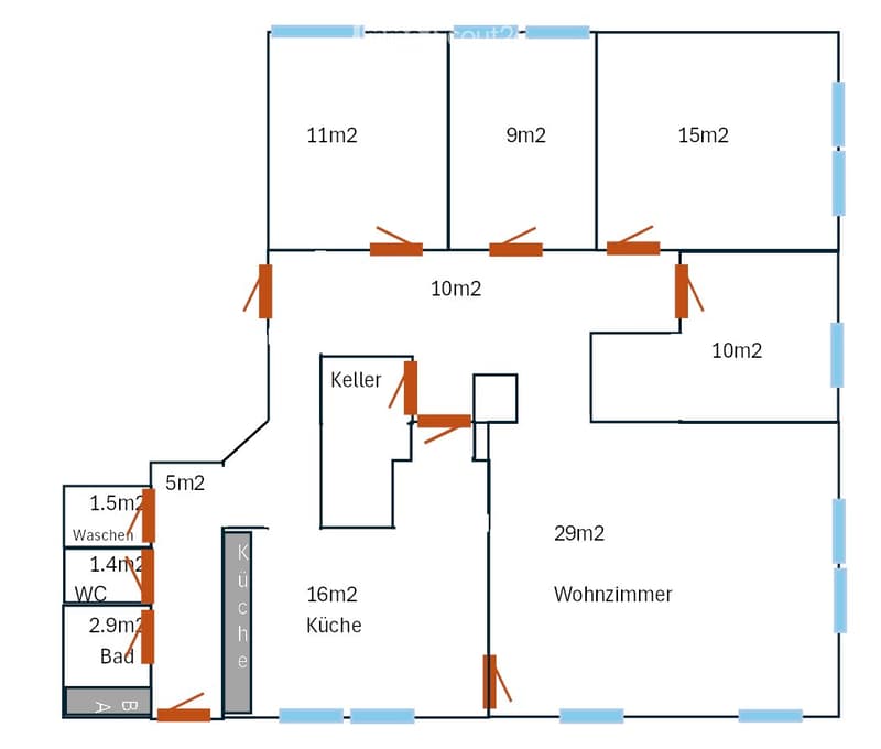 5 1/2 Zimmer Wohnung in Etzgen / EG (1)
