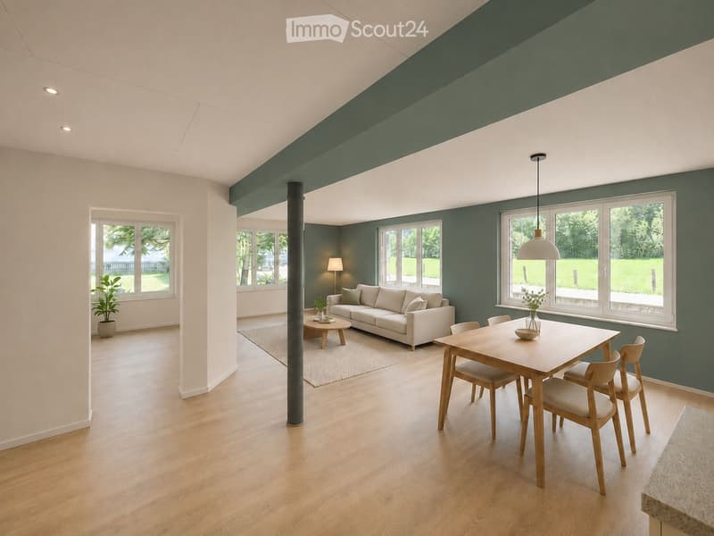 Grosse Parterrewohnung mit Garten (1)