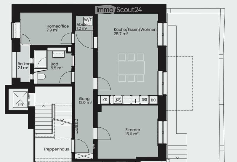 Nachmieter gesucht für hübsche 3.5 Zi-Whg (5)