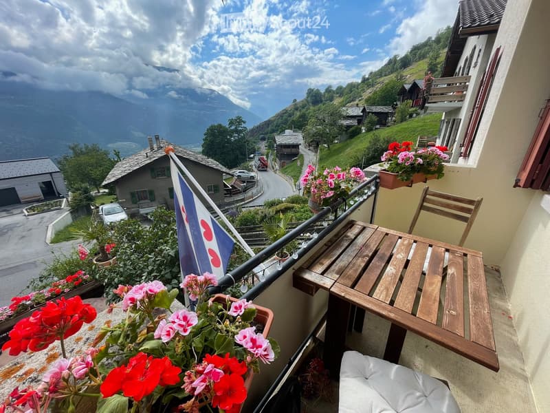 Sunny apartment with wide view in Ausserberg, Wallis (1)