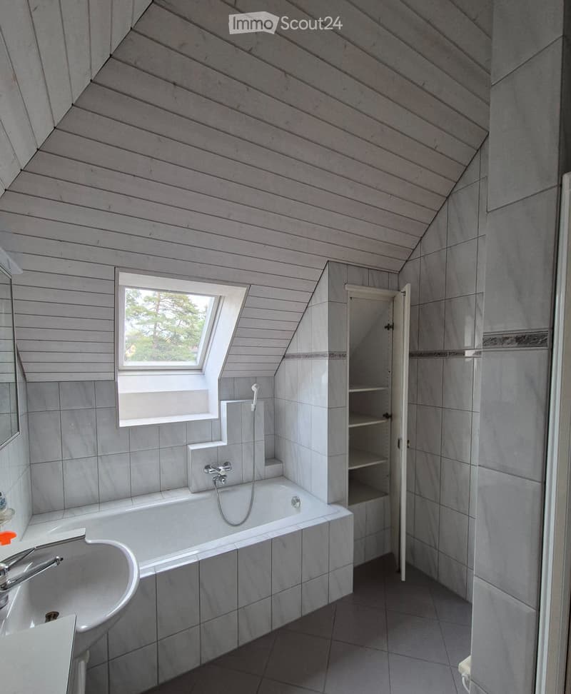 Dachwohnung mit Chemine und Balkon ,2.5 Zimmer hell getäfert (3)