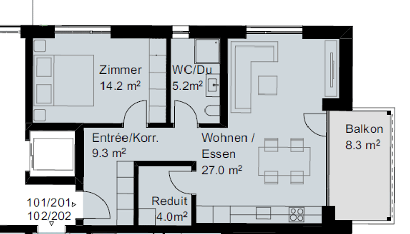 Attraktive 2½-Zimmerneubauwohnung an ruhiger Lage in Bad Zurzach (8)