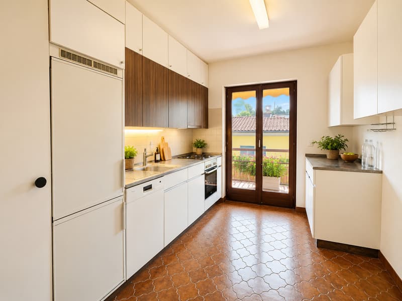 Spazioso e tranquillo appartamento 3,5 locali con giardino privato (11)