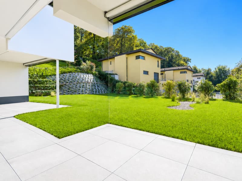 Luminoso appartamento 4,5 locali con terrazza e bel giardino privato (1)