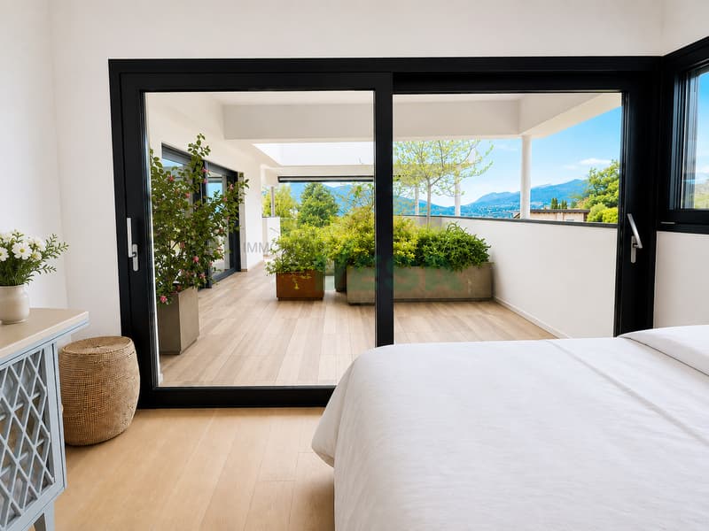 Magnifico attico 4,5 locali con grande terrazza e parziale vista lago (7)