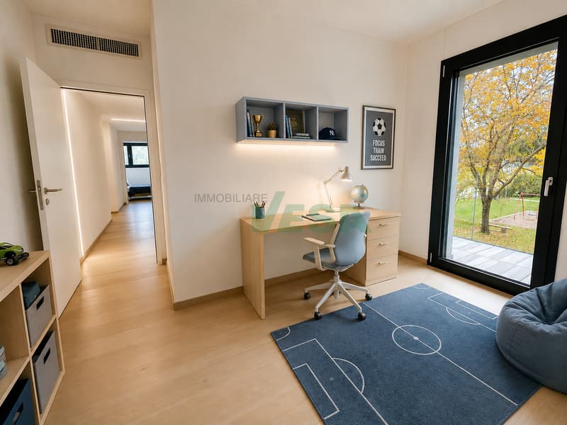 Magnifico attico 4,5 locali con grande terrazza e parziale vista lago (9)