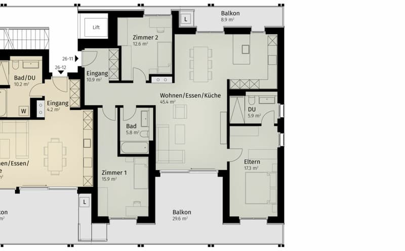 162 m² | 4,5 pièces appartement au 1er étage | Première occupation (10)