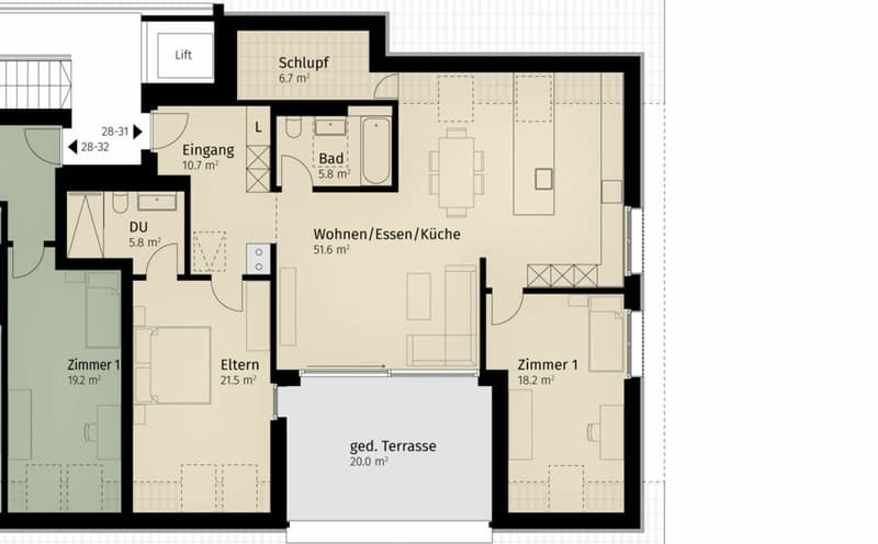 194 m² | 3.5-Zi.-Dachwohnung | Erstbezug (10)