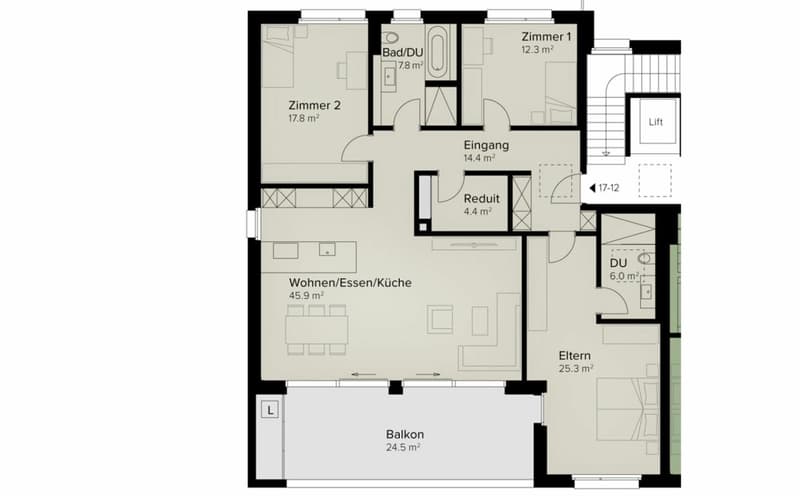 179 m² | 4.5-Zi.-Dachwohnung | Erstbezug (9)