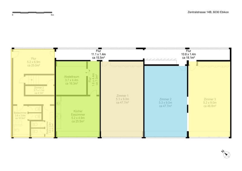 Einzelbüros ab 22 m2 bis 260 m2 zu vermieten inkl. Infrastrukturfläche (2)