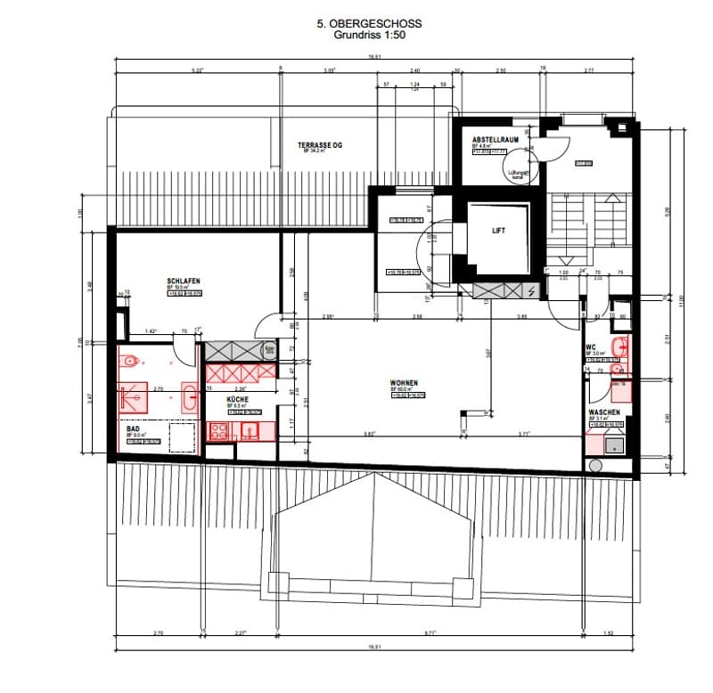 Living room, kitchen, 2 bedrooms, 2 bathrooms, balcony, terrace