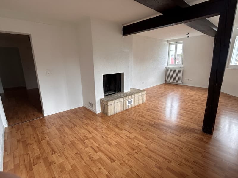 Wohnzimmer mit Cheminée