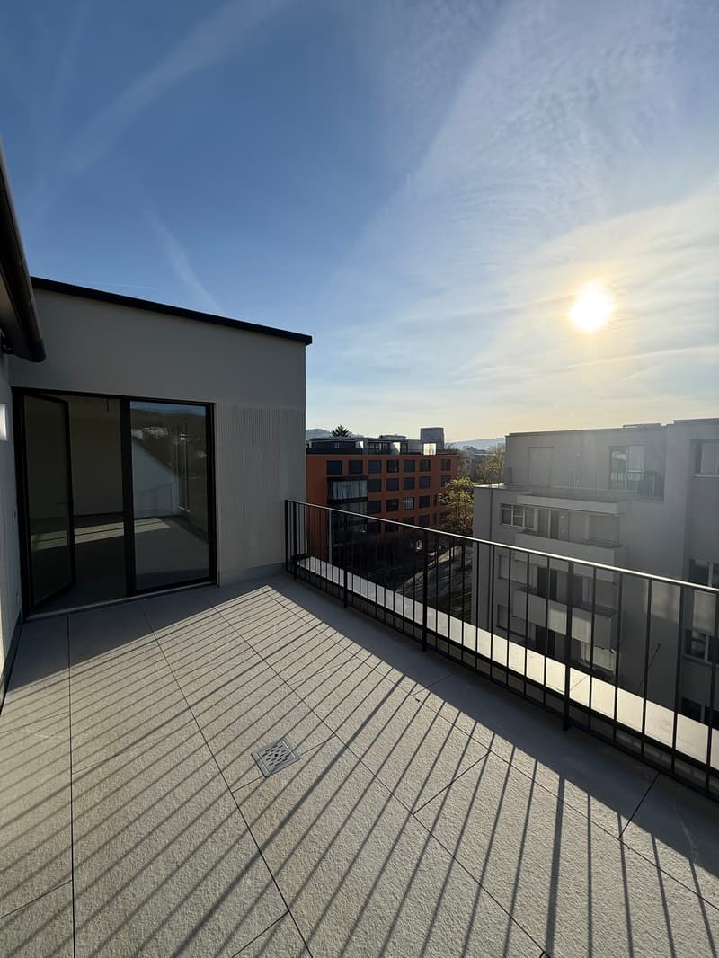 Grand, unique appartement en attique de 2,5 pièces dans un immeuble neuf pour les amoureux de terrasses (7)