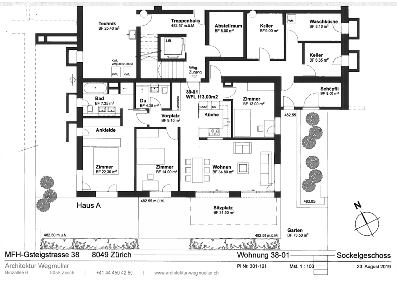 Appartement moderne 4.5 pièces dans un quartier calme à Zürich-Höngg (10)
