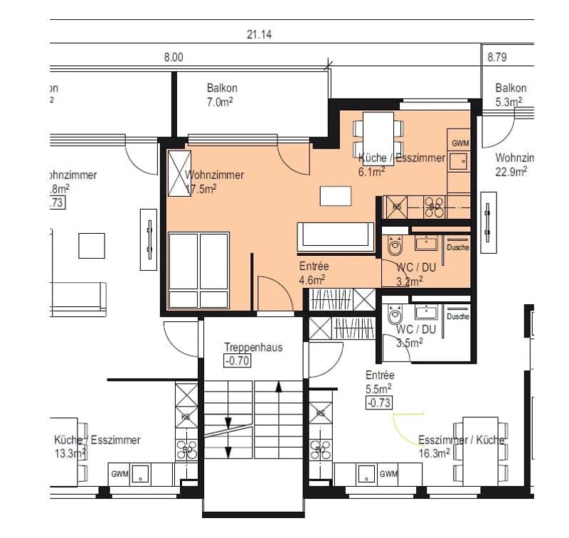 Modern 1 1/2 room apartment in a quiet location for rent! (7)