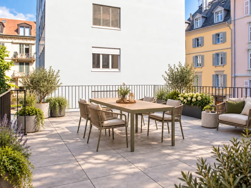 Visualisierung gemeinschaftliche Terrasse