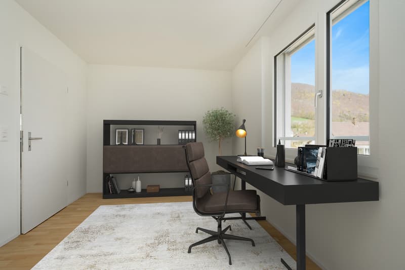Büro mit Möblierungsvorschlag