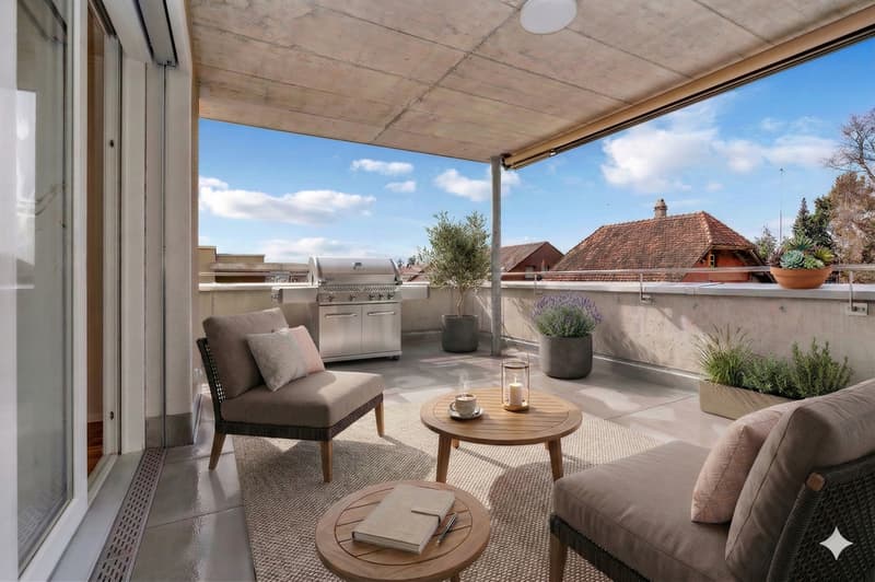 Terrasse mit Möblierungsvorschlag