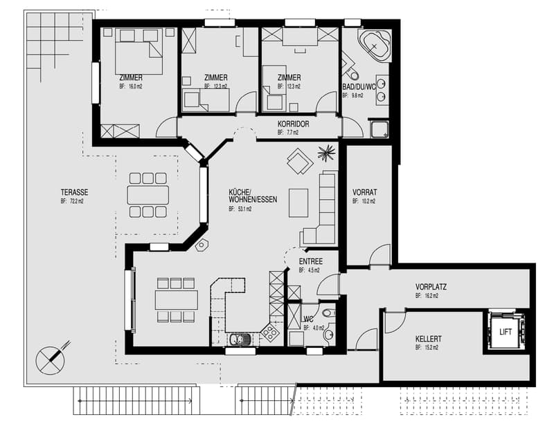 Appartement 4.5 pièces avec terrasse fantastique et vue panoramique (10)
