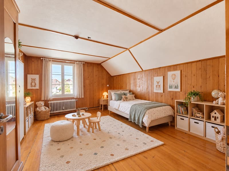 Charmantes 6.5-Zimmer Doppeleinfamilienhaus mit Altbau-Flair in Biglen (4)