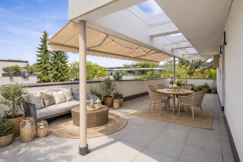 Vivere con una sensazione di vacanza: oasi attico soleggiata con terrazza impressionante (1)