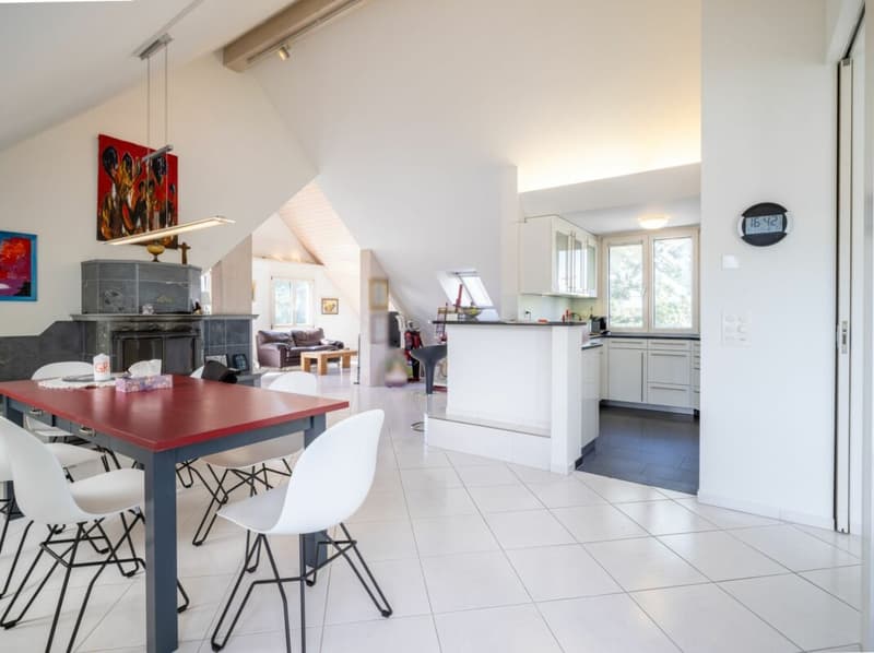 Habitation adaptée aux seniors : vaste appartement de 4,5 pièces en mansarde avec ascenseur et 2 places de parking (1)