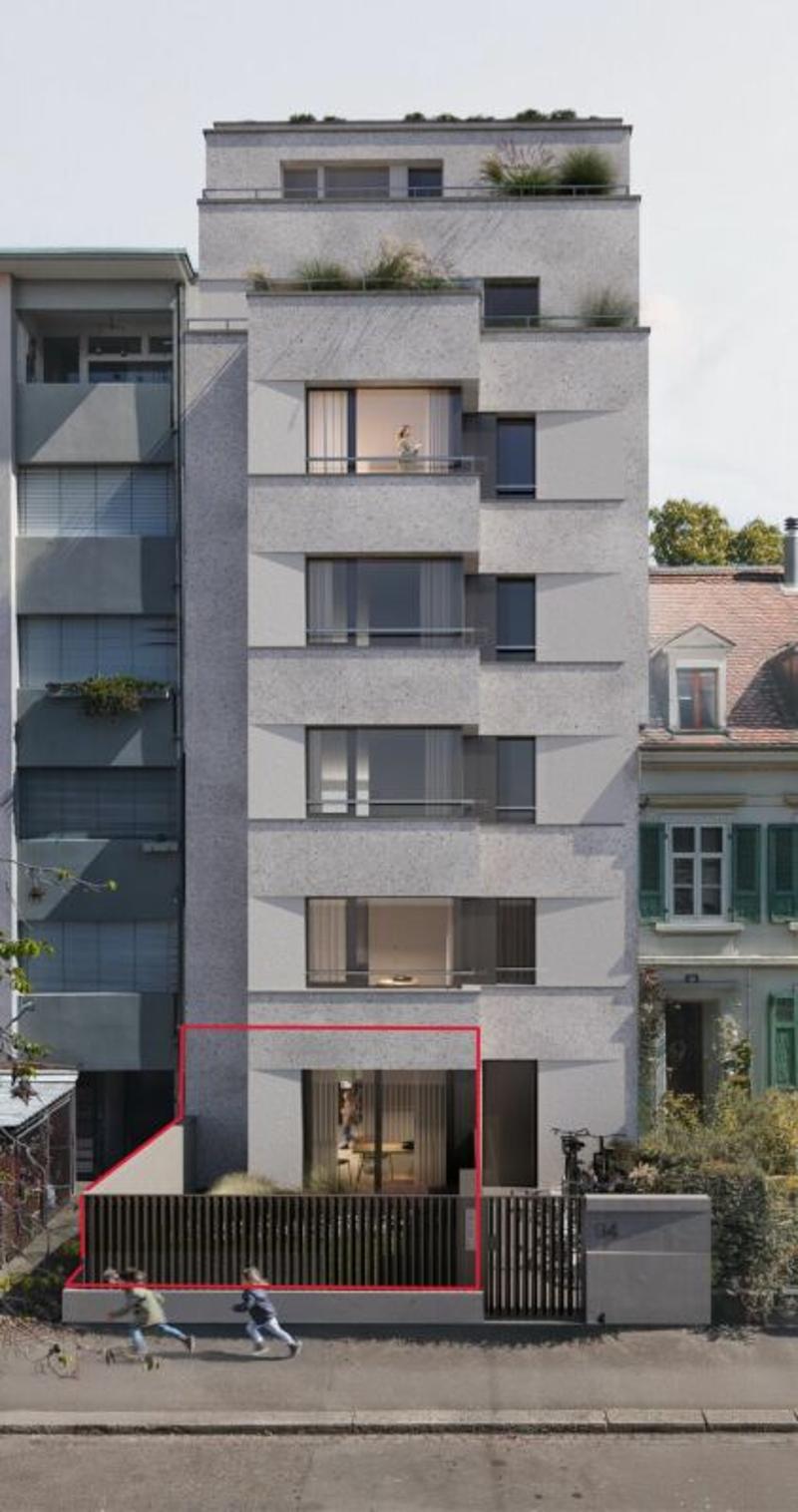 Urban und doch privat - Neubau 2.5 Z' Gartenapartment im beliebten St. Johann-Quartier (6)