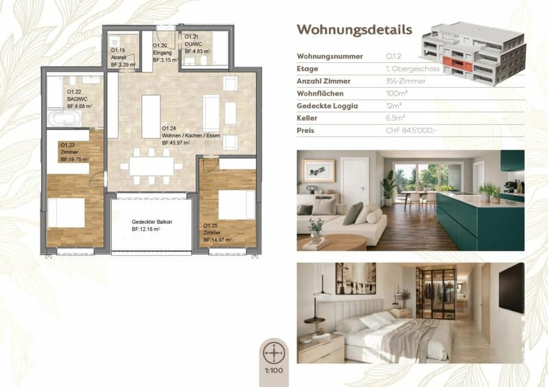 3.5 Z' Wohnung: L7 - hochwertig ländlich: Neubauprojekt mit 10 barrierefreien Eigentumswohnungen in Oberdorf BL (8)