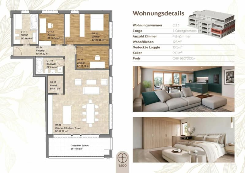4.5 Z' Wohnung: L7 - hochwertig ländlich: Neubauprojekt mit 10 barrierefreien Eigentumswohnungen in Oberdorf BL (9)