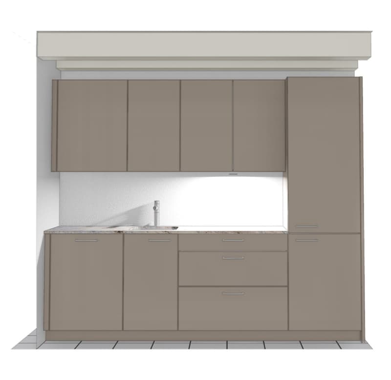 kitchen with cabinets, countertop, sink, faucet